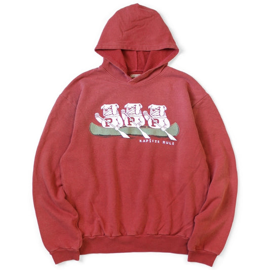 Kapital Fleece Hooded Sweatshirt (`P`Bulldog Print)