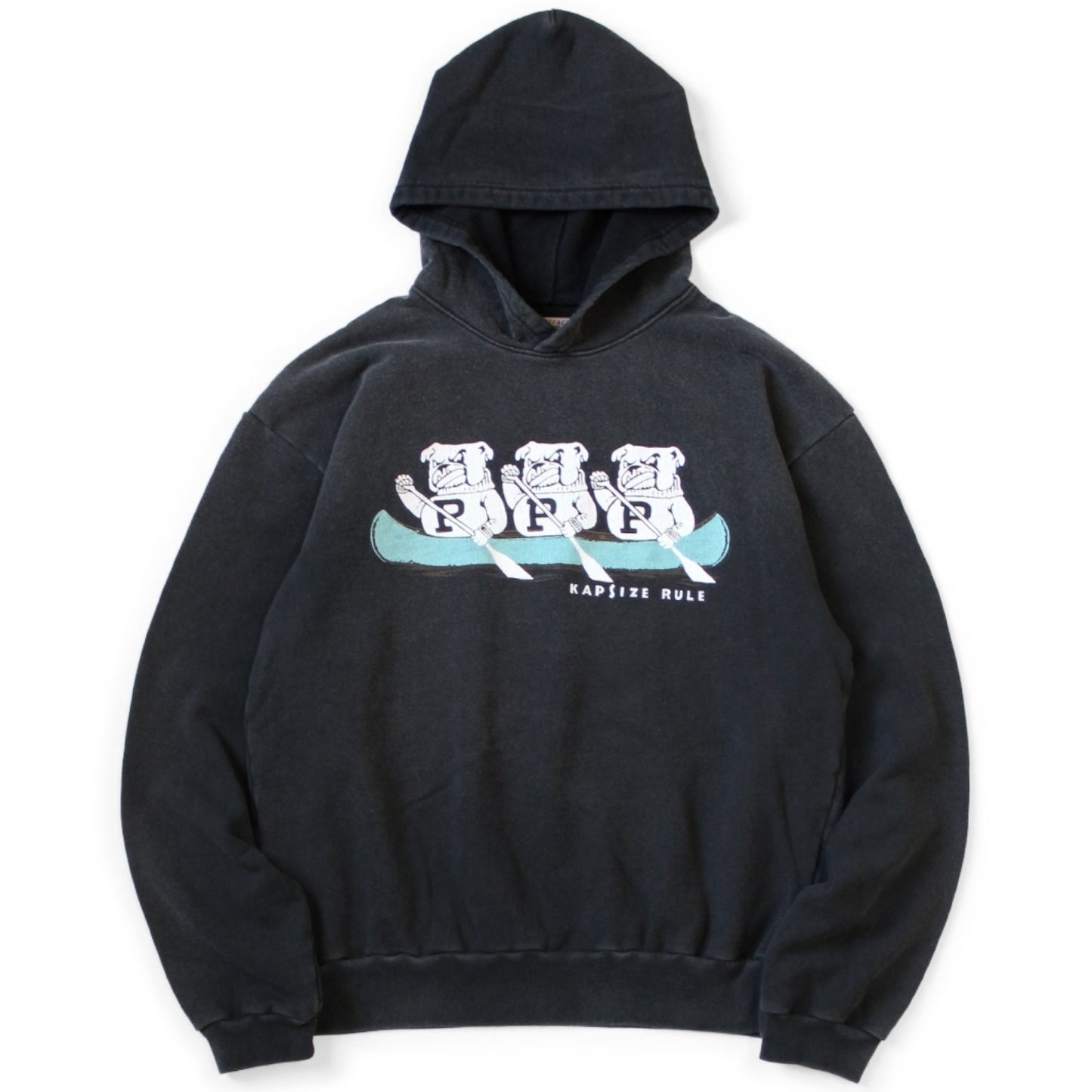 Kapital Fleece Hooded Sweatshirt (`P`Bulldog Print)