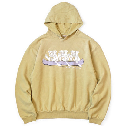 Kapital Fleece Hooded Sweatshirt (`P`Bulldog Print)
