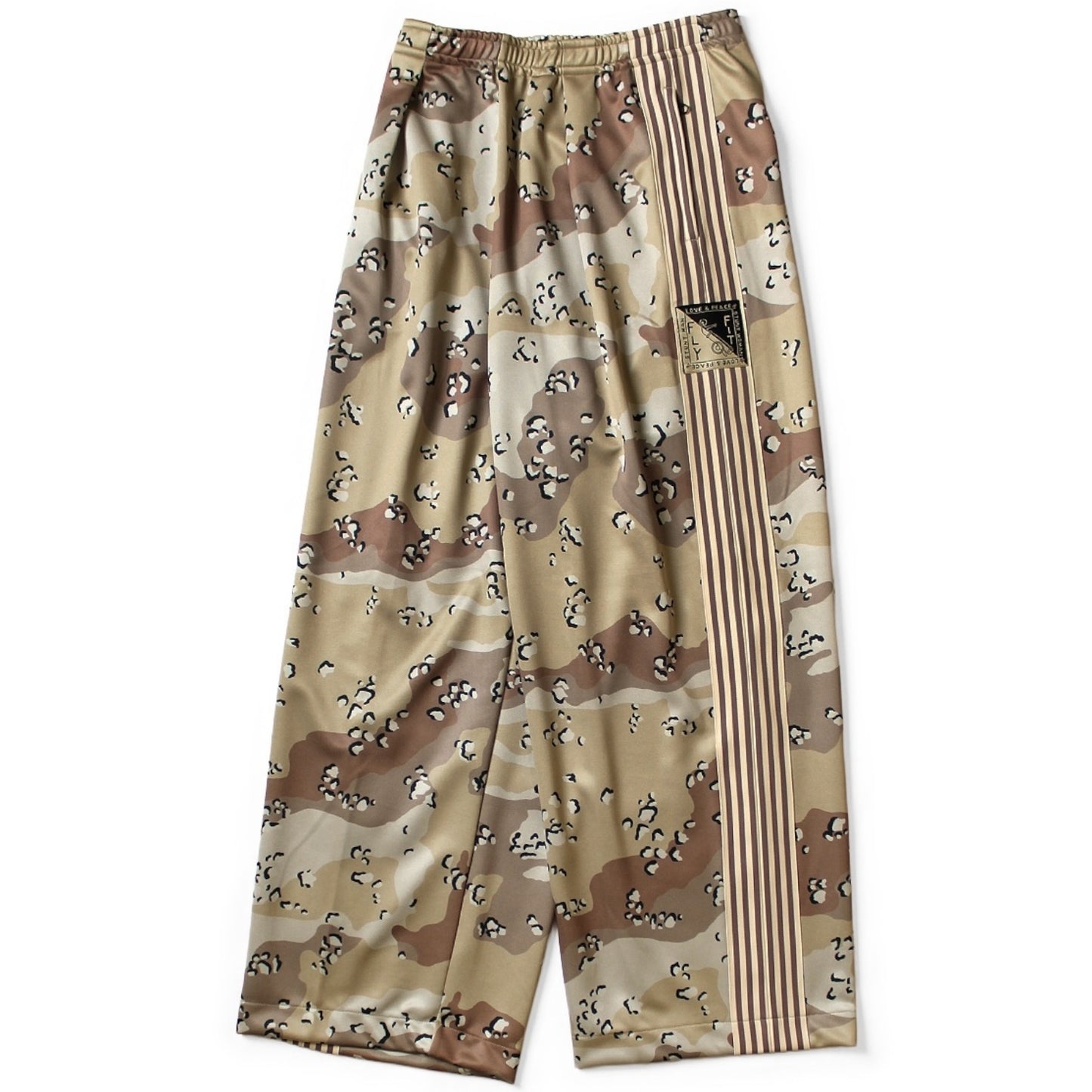 Kapital Smooth Jersey Chocolate Chip Camo Baggy Track Pants