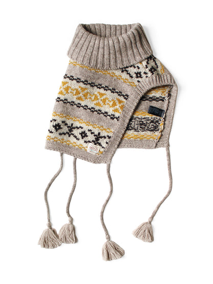 Kapital 3G Yellowknife Fair Isle High Neck Bib Poncho