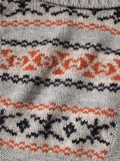 Kapital 3G Yellowknife Fair Isle High Neck Bib Poncho