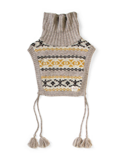 Kapital 3G Yellowknife Fair Isle High Neck Bib Poncho