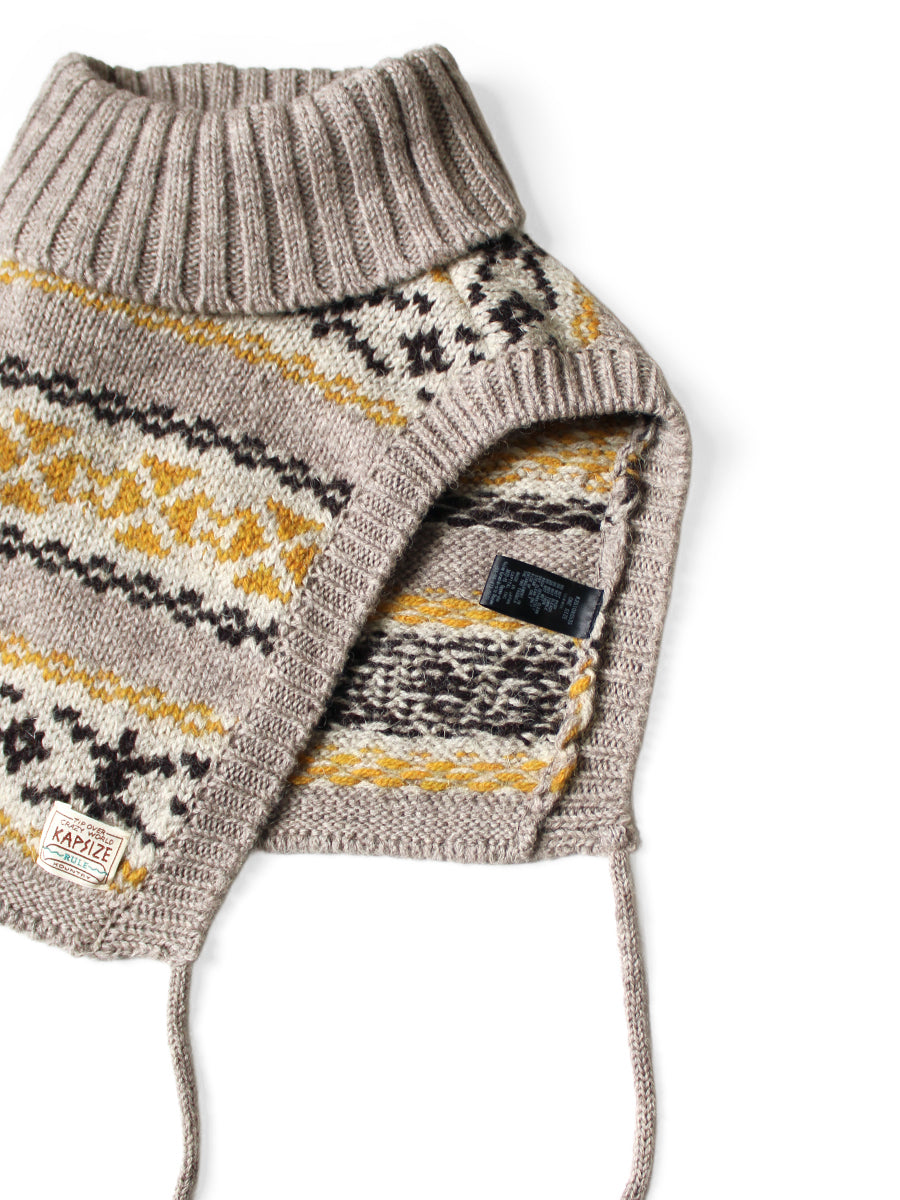 Kapital 3G Yellowknife Fair Isle High Neck Bib Poncho