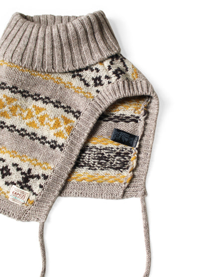 Kapital 3G Yellowknife Fair Isle High Neck Bib Poncho