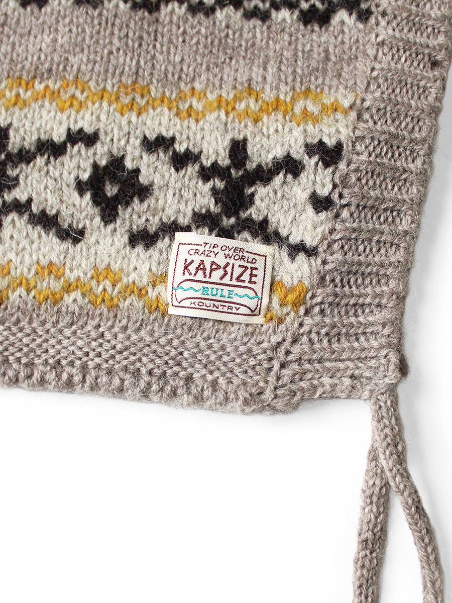 Kapital 3G Yellowknife Fair Isle High Neck Bib Poncho