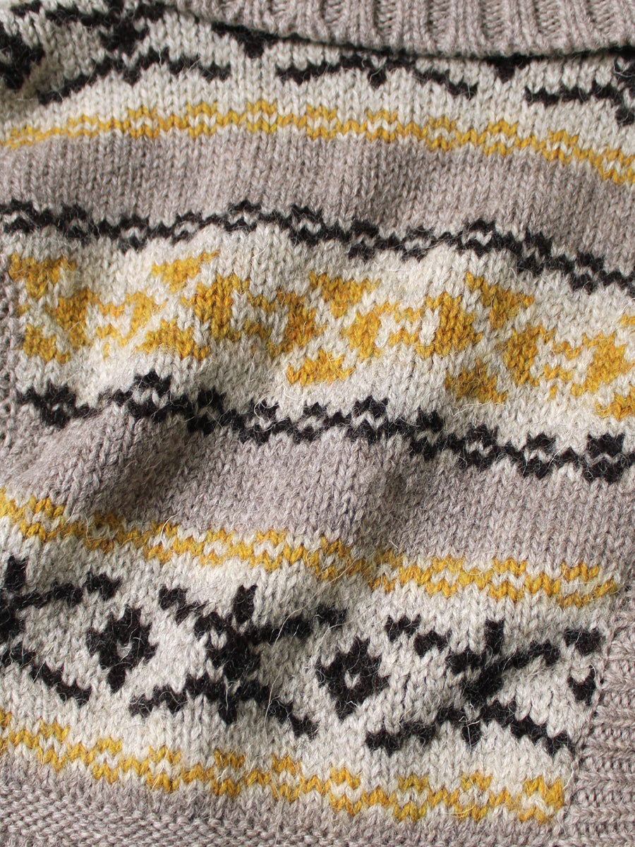 Kapital 3G Yellowknife Fair Isle High Neck Bib Poncho