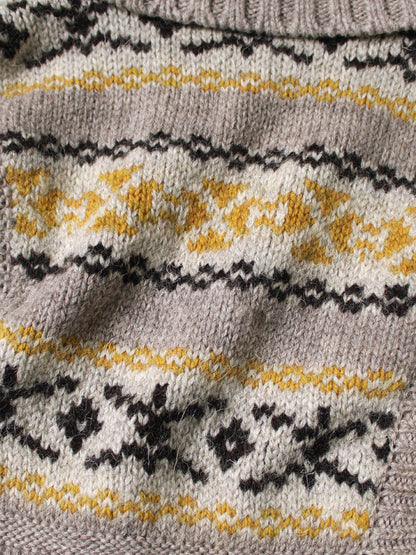 Kapital 3G Yellowknife Fair Isle High Neck Bib Poncho