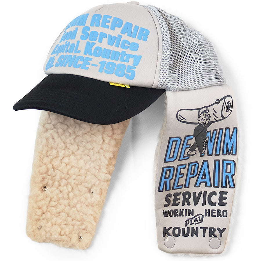 Kapital Denim Repair Service Lumber Trucker Cap | COJP Gallery