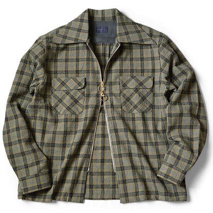 Kapital Wool Check Zip Up Friend Pocket Board Shirt