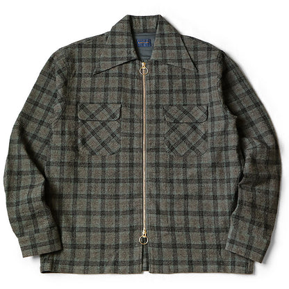 Kapital Wool Check Zip Up Friend Pocket Board Shirt