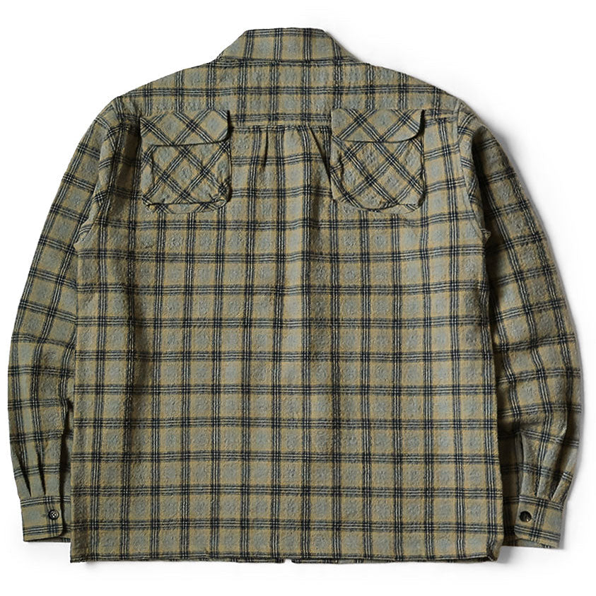 Kapital Wool Check Zip Up Friend Pocket Board Shirt