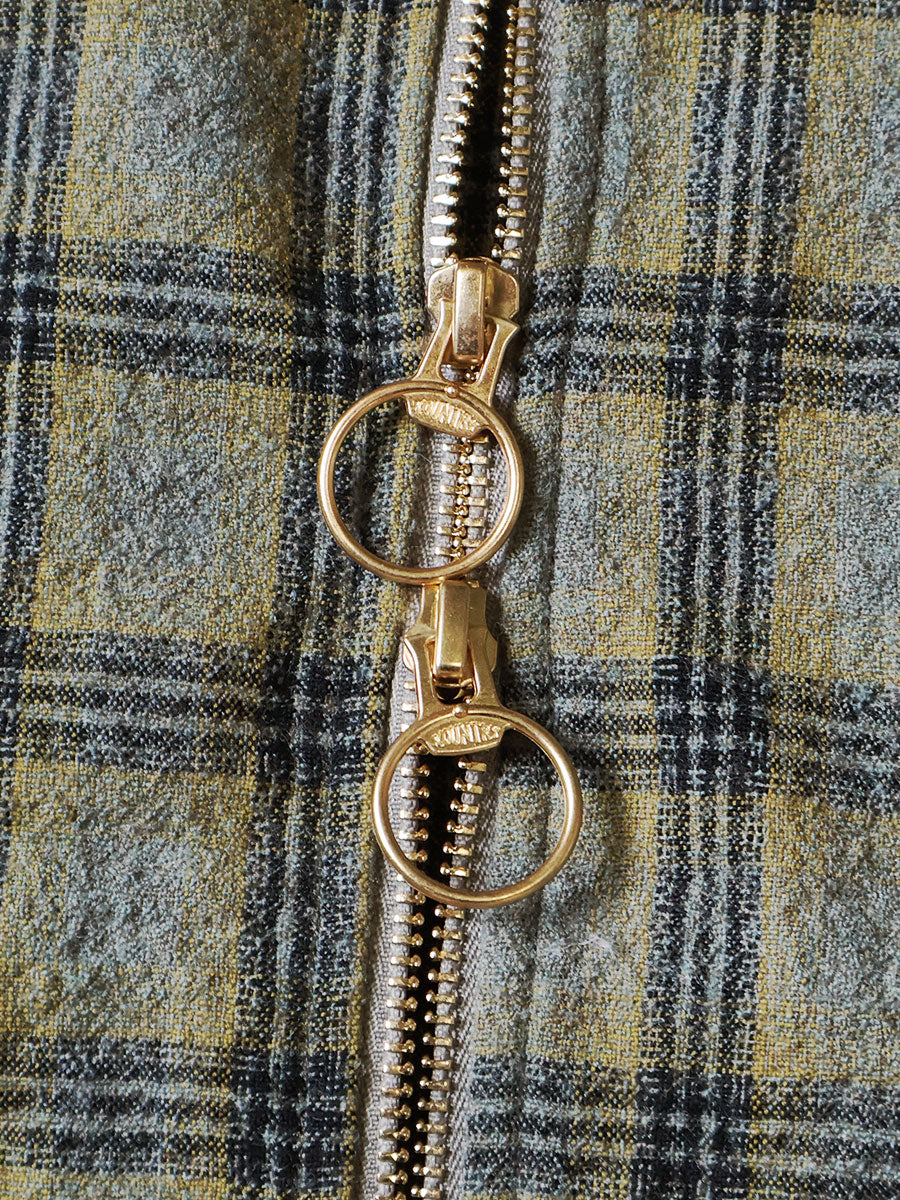 Kapital Wool Check Zip Up Friend Pocket Board Shirt