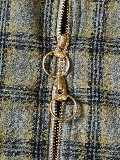 Kapital Wool Check Zip Up Friend Pocket Board Shirt