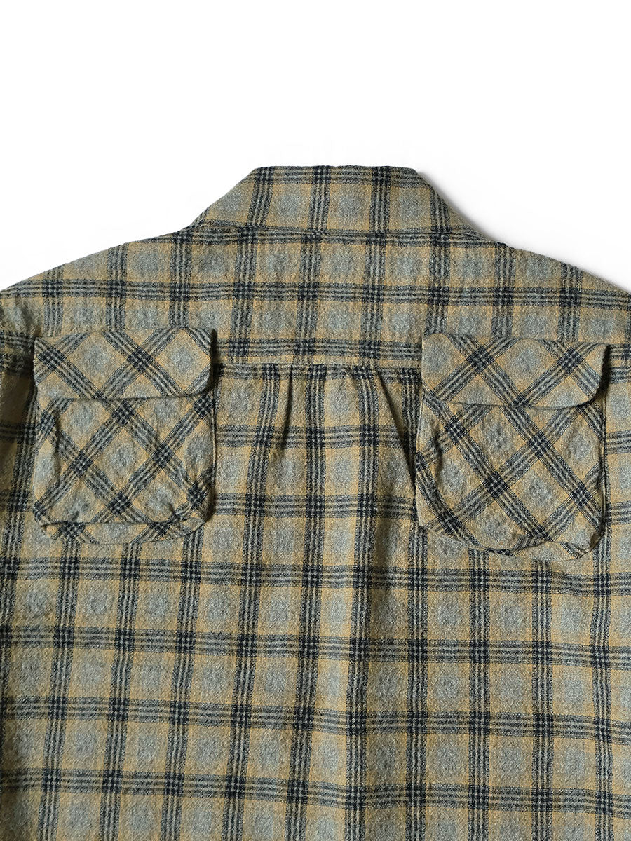 Kapital Wool Check Zip Up Friend Pocket Board Shirt