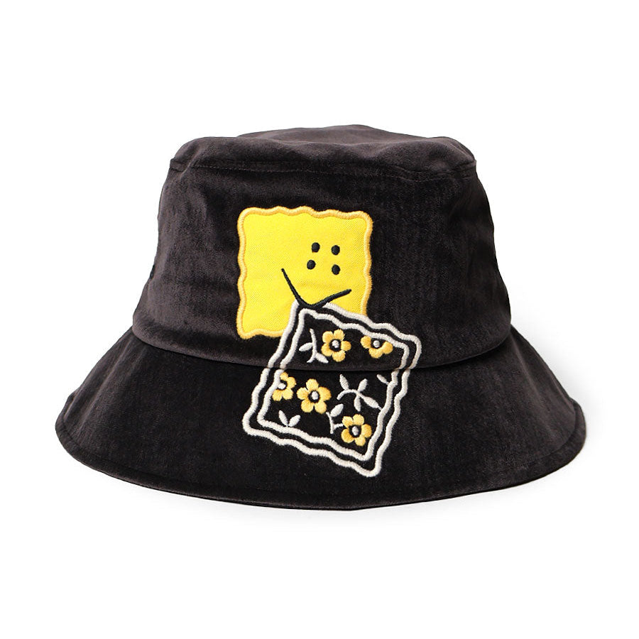 Kapital Velveteen Bucket Hat With Short Brim (Peckish Rainbowy)