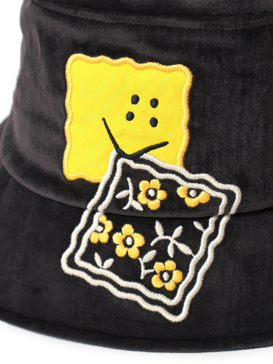 Kapital Velveteen Bucket Hat With Short Brim (Peckish Rainbowy)