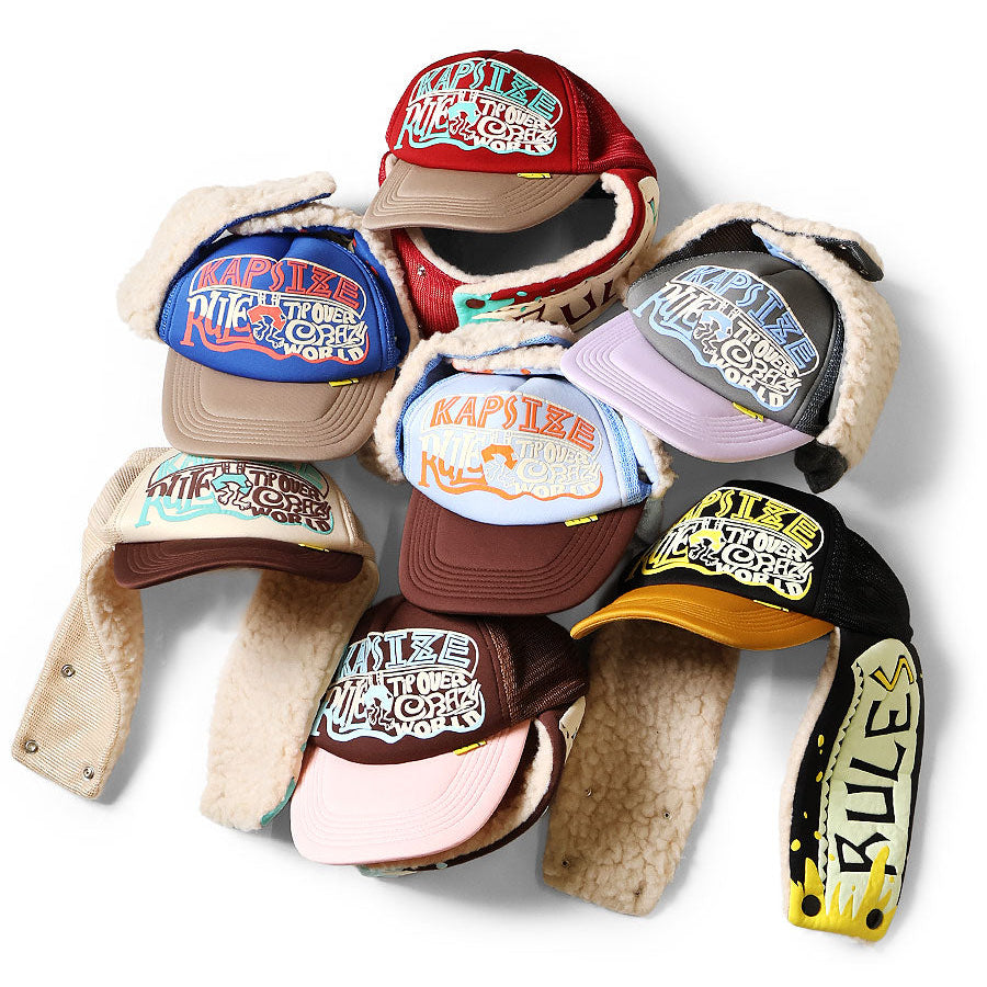 Kapital Kapsize Rule Print Lumber Trucker Cap