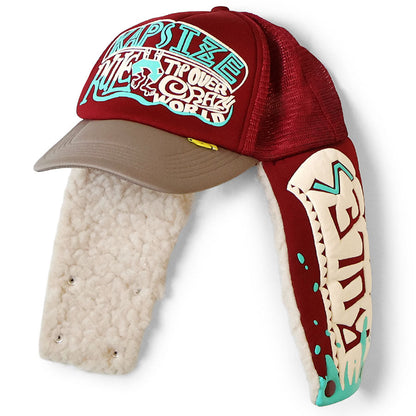 Kapital Kapsize Rule Print Lumber Trucker Cap