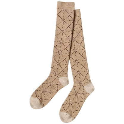 Kapital 84 Strands Of Mohair Yarn Sashiko Knee Socks