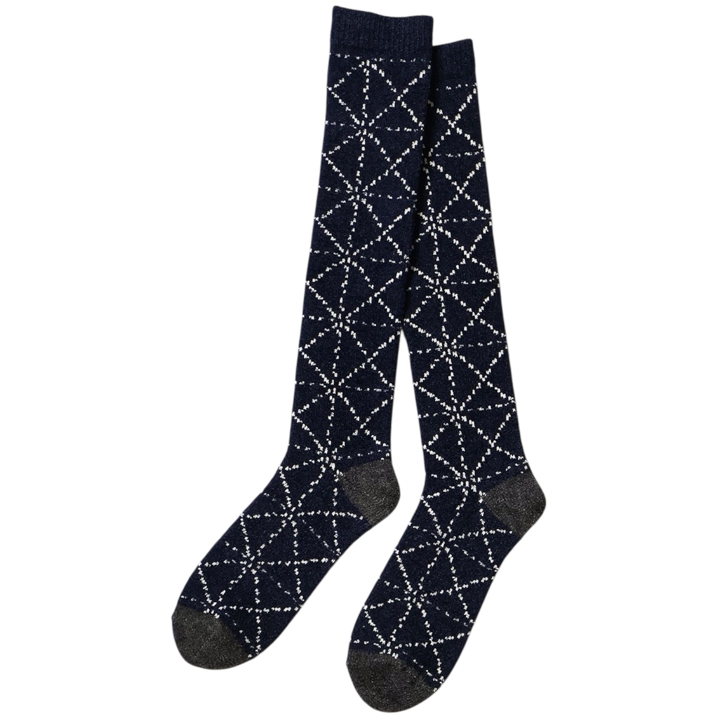 Kapital 84 Strands Of Mohair Yarn Sashiko Knee Socks