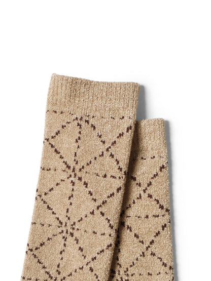 Kapital 84 Strands Of Mohair Yarn Sashiko Knee Socks