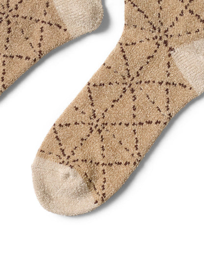 Kapital 84 Strands Of Mohair Yarn Sashiko Knee Socks