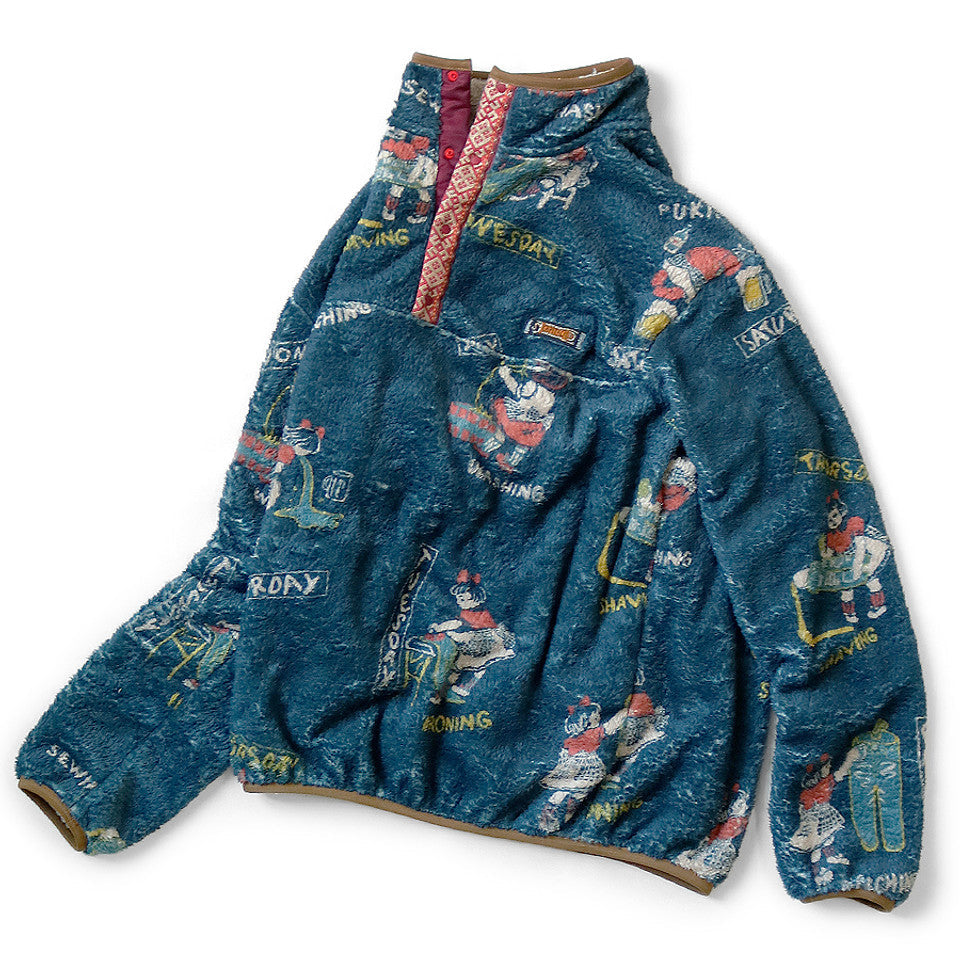 Kapital Kountry Calendar Pattern Snap Fleece