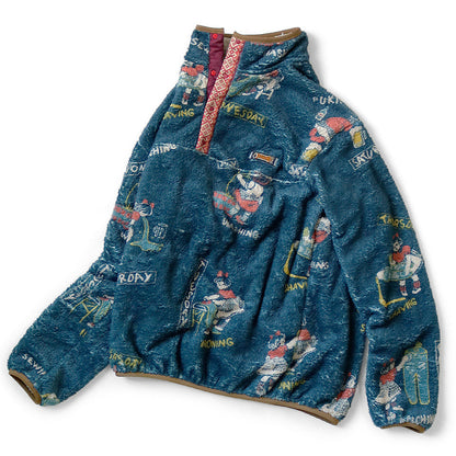 Kapital Kountry Calendar Pattern Snap Fleece