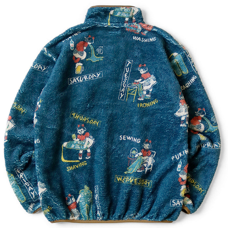 Kapital Kountry Calendar Pattern Snap Fleece