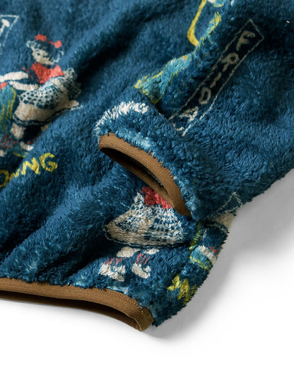 Kapital Kountry Calendar Pattern Snap Fleece