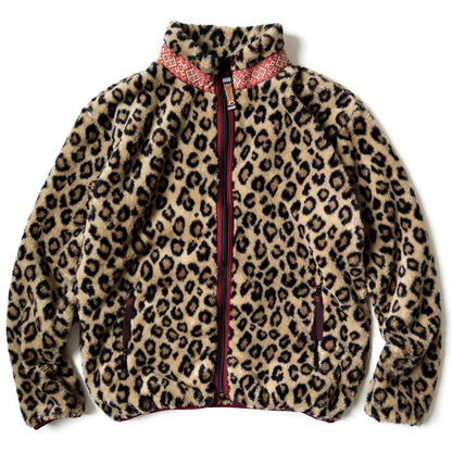 Kapital Leopard Pattern Fleece Zip Jacket Blouson