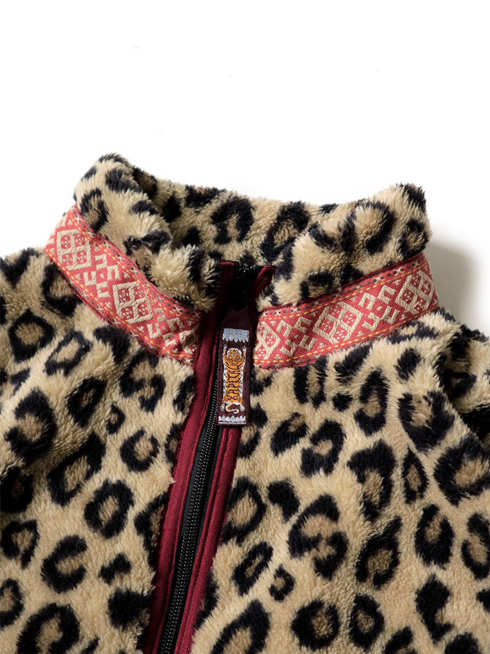 Kapital Leopard Pattern Fleece Zip Jacket Blouson