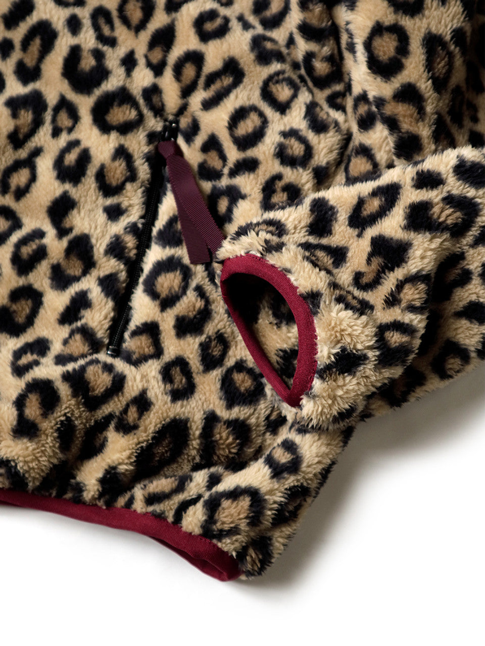 Kapital Leopard Pattern Fleece Zip Jacket Blouson