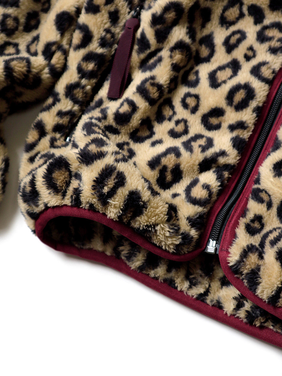 Kapital Leopard Pattern Fleece Zip Jacket Blouson