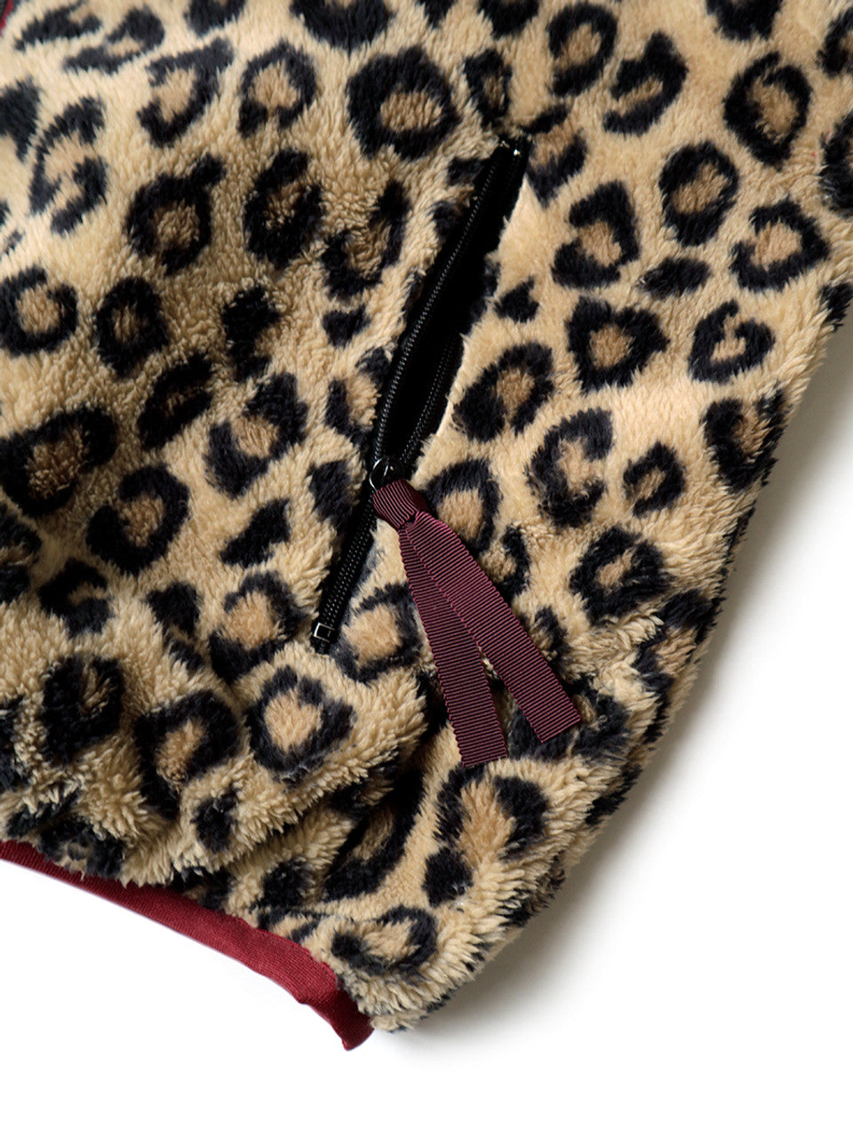 Kapital Leopard Pattern Fleece Zip Jacket Blouson