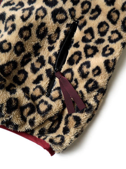 Kapital Leopard Pattern Fleece Zip Jacket Blouson