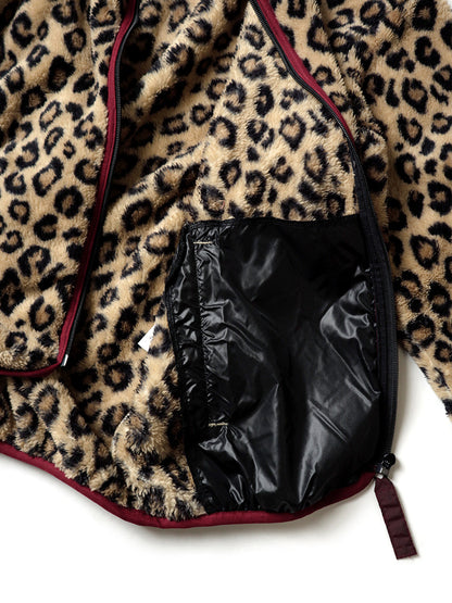 Kapital Leopard Pattern Fleece Zip Jacket Blouson