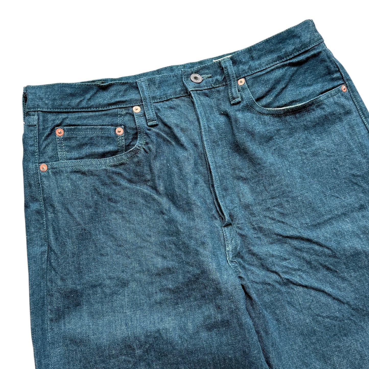 Kapital No. 4 Plant Dyed Denim 5P Wide Leg Selvedge Monkey TH
