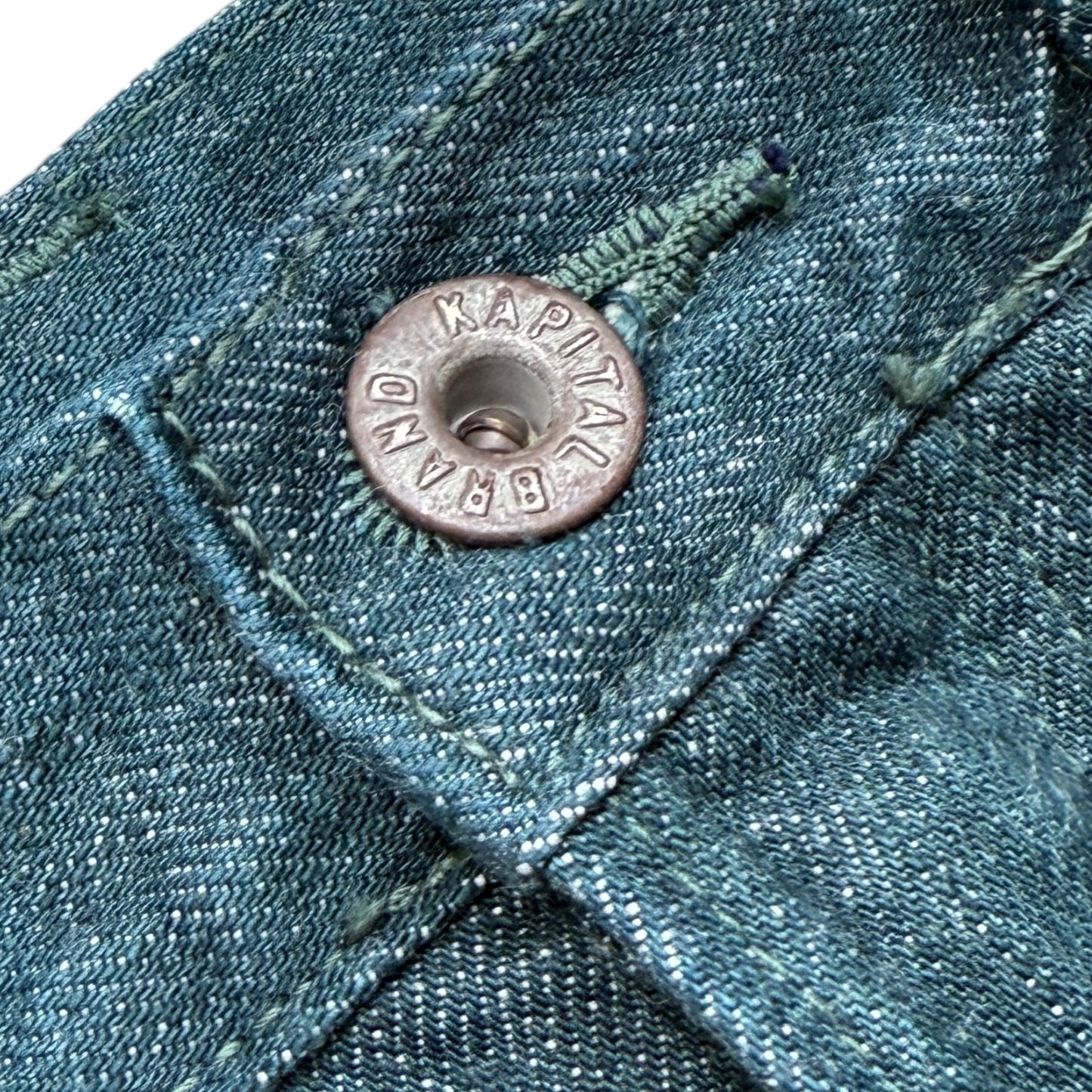 Kapital No. 4 Plant Dyed Denim 5P Wide Leg Selvedge Monkey TH