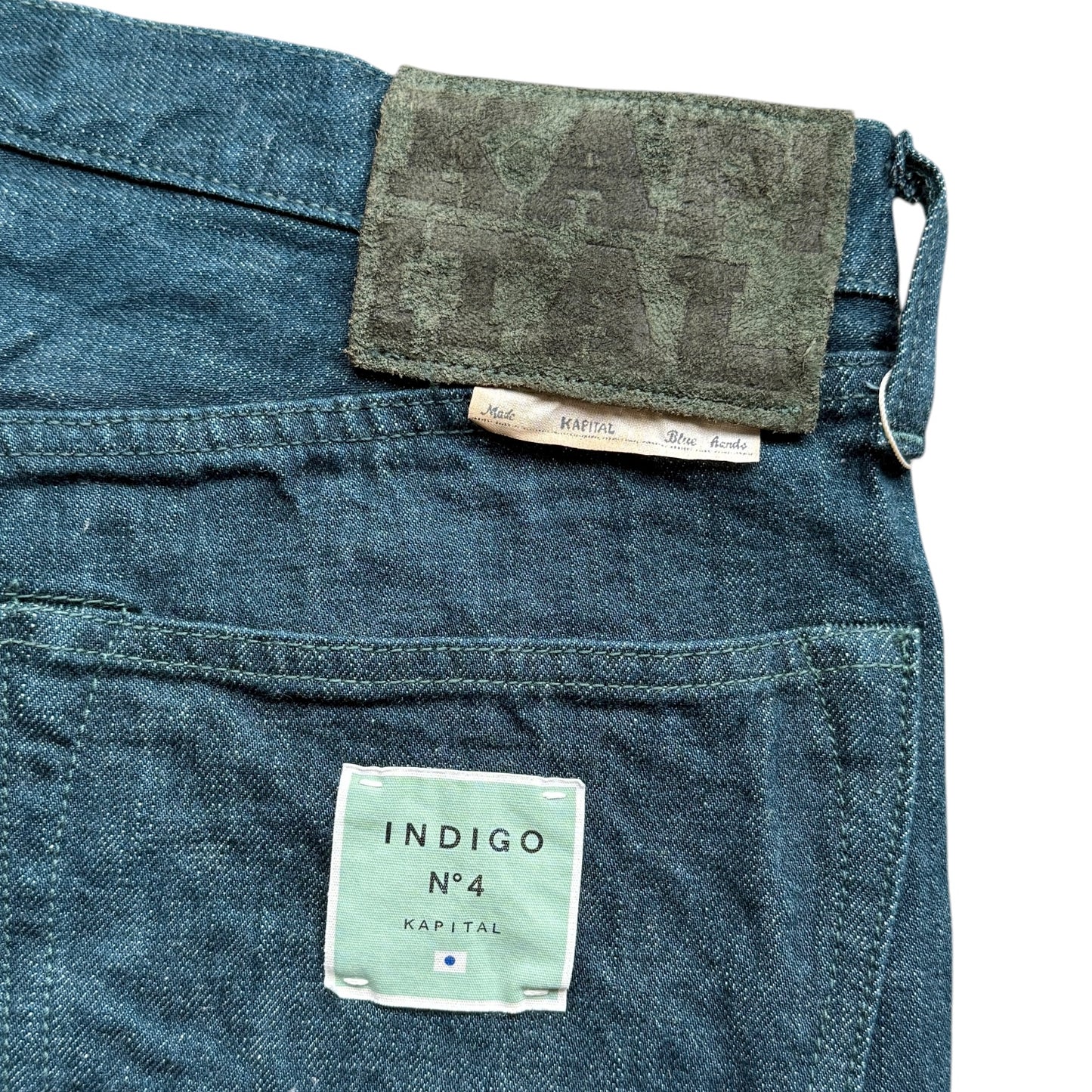Kapital No. 4 Plant Dyed Denim 5P Wide Leg Selvedge Monkey TH
