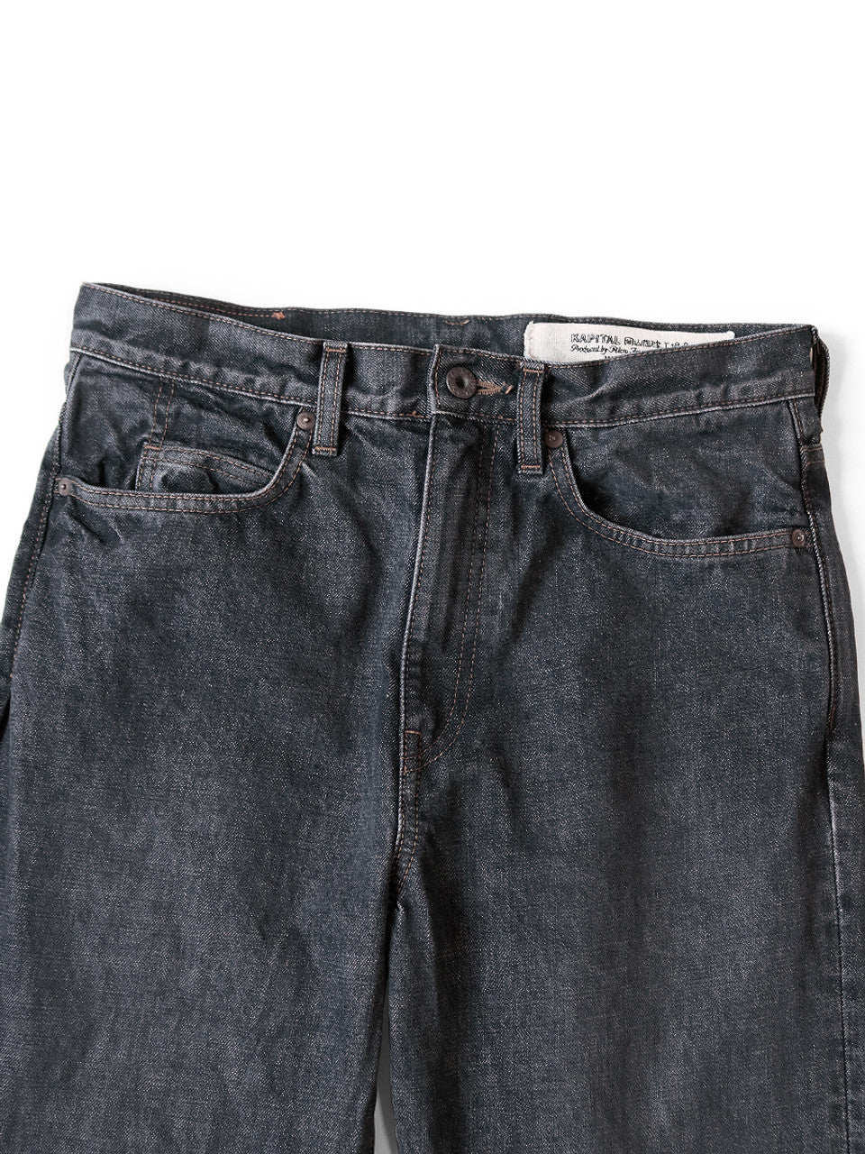 Kapital 14oz Black Denim 5P Okabellbo