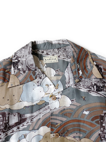 Kapital Silk Rayon Tibe-Lympic Train Print Aloha Shirt