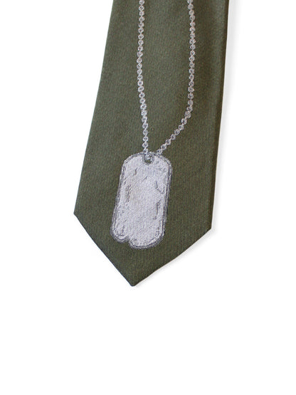 Kapital Silk Twill Dog-Tag Neck Tie