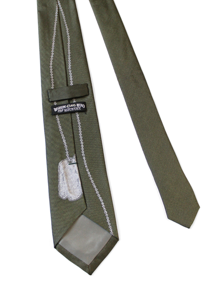 Kapital Silk Twill Dog-Tag Neck Tie