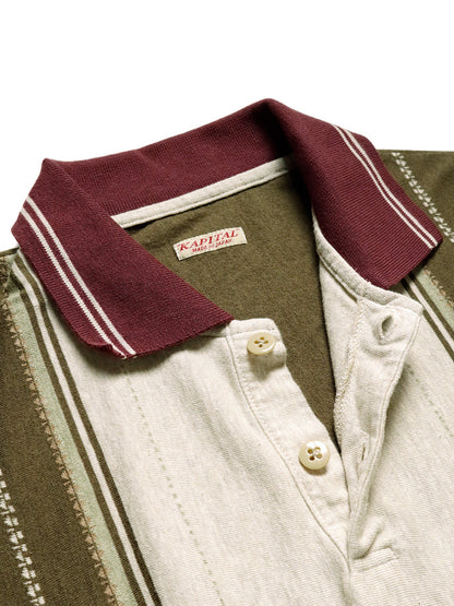 Kapital Tequila Jacquard Cotton Sheeting Box Polo