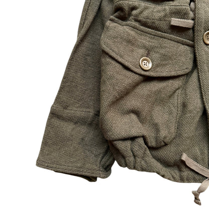 Kapital Vintage Melton Wool Ring Coat Khaki