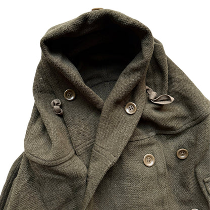 Kapital Vintage Melton Wool Ring Coat Khaki