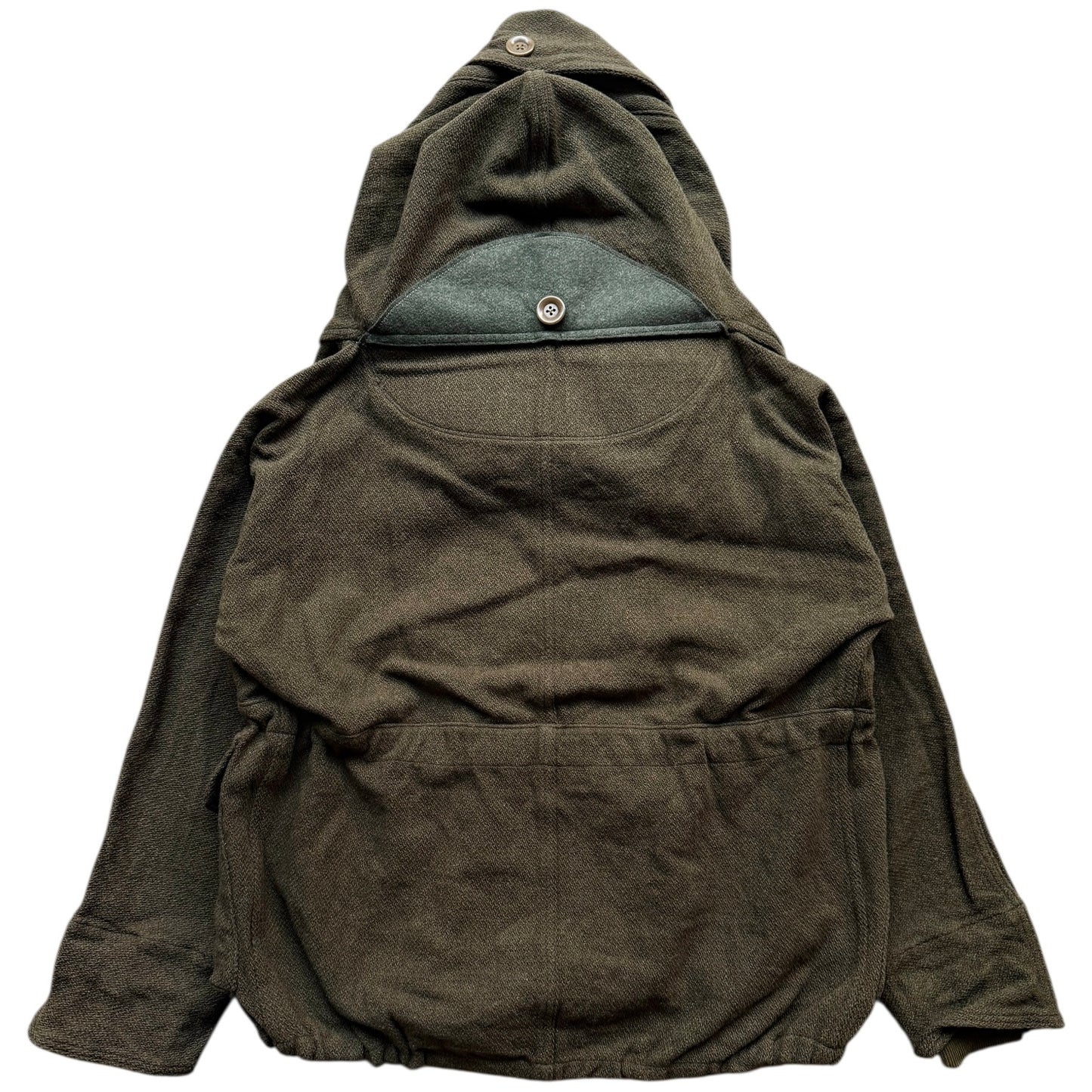 Kapital Vintage Melton Wool Ring Coat Khaki