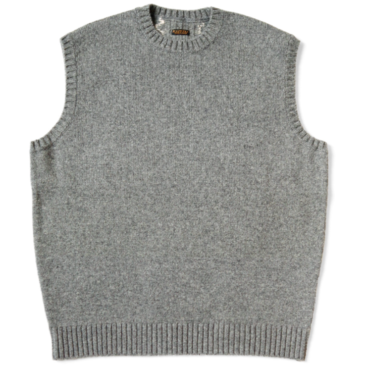 Kapital 5G Wool Bone Sweater Vest